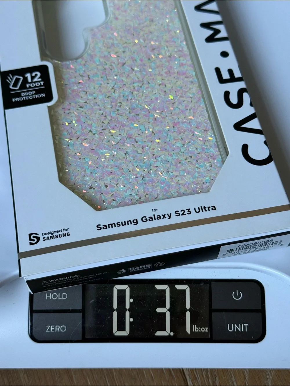 New Glitter Iridescent Protective Samsung Galaxy S23 Ultra case white glitter